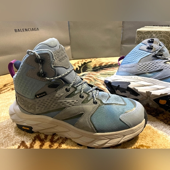 Hoka One One Anacapa Gore-Tex Mid Vibram Hiking Boots Shoes Blue Size 7.5 - Picture 7 of 15